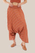 Striped harem pants with elastic waistband